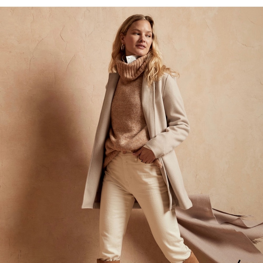 Banana Republic Knit Brushed Long Blazer